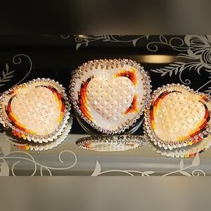 🪶TRIBAL hand Beaded bracelet and earrings ✨️ set with back clasp & buck skin🔥